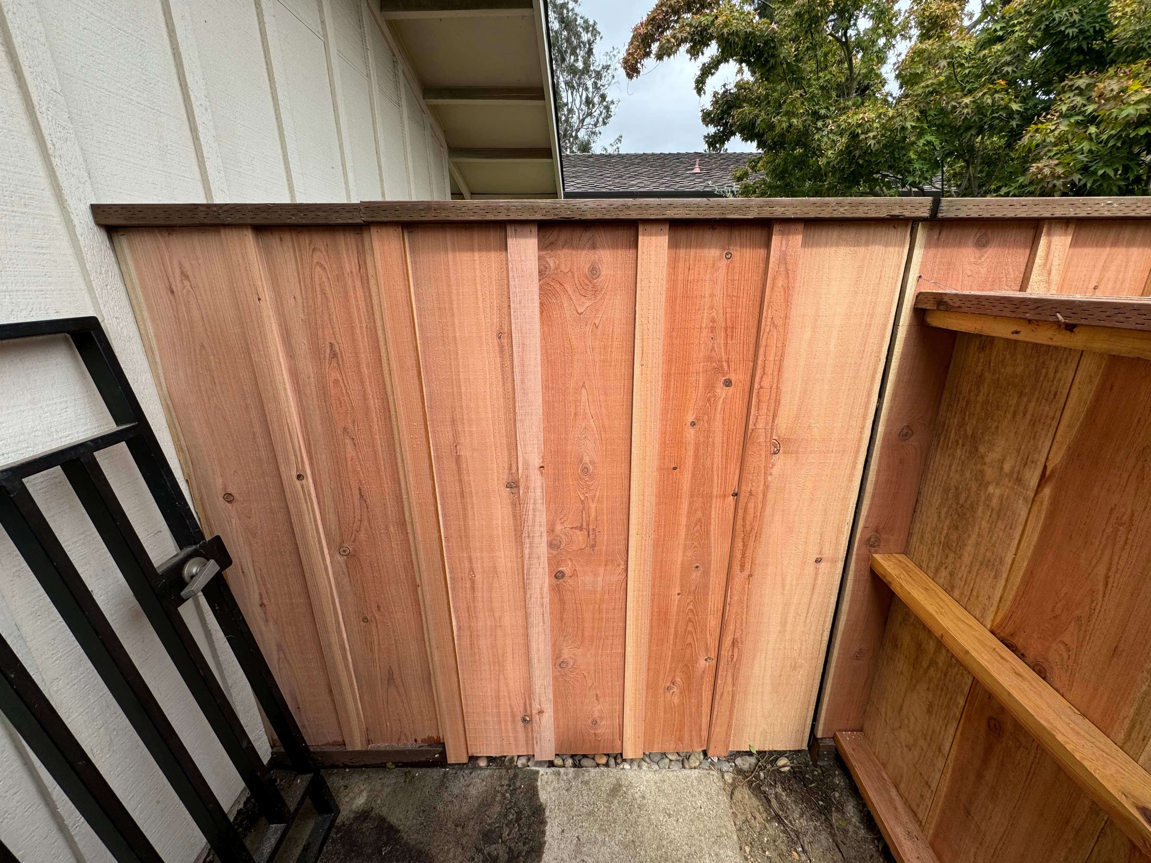 Board Batten 1x12 1x3 2x6PT Cap W Kick Gate Front