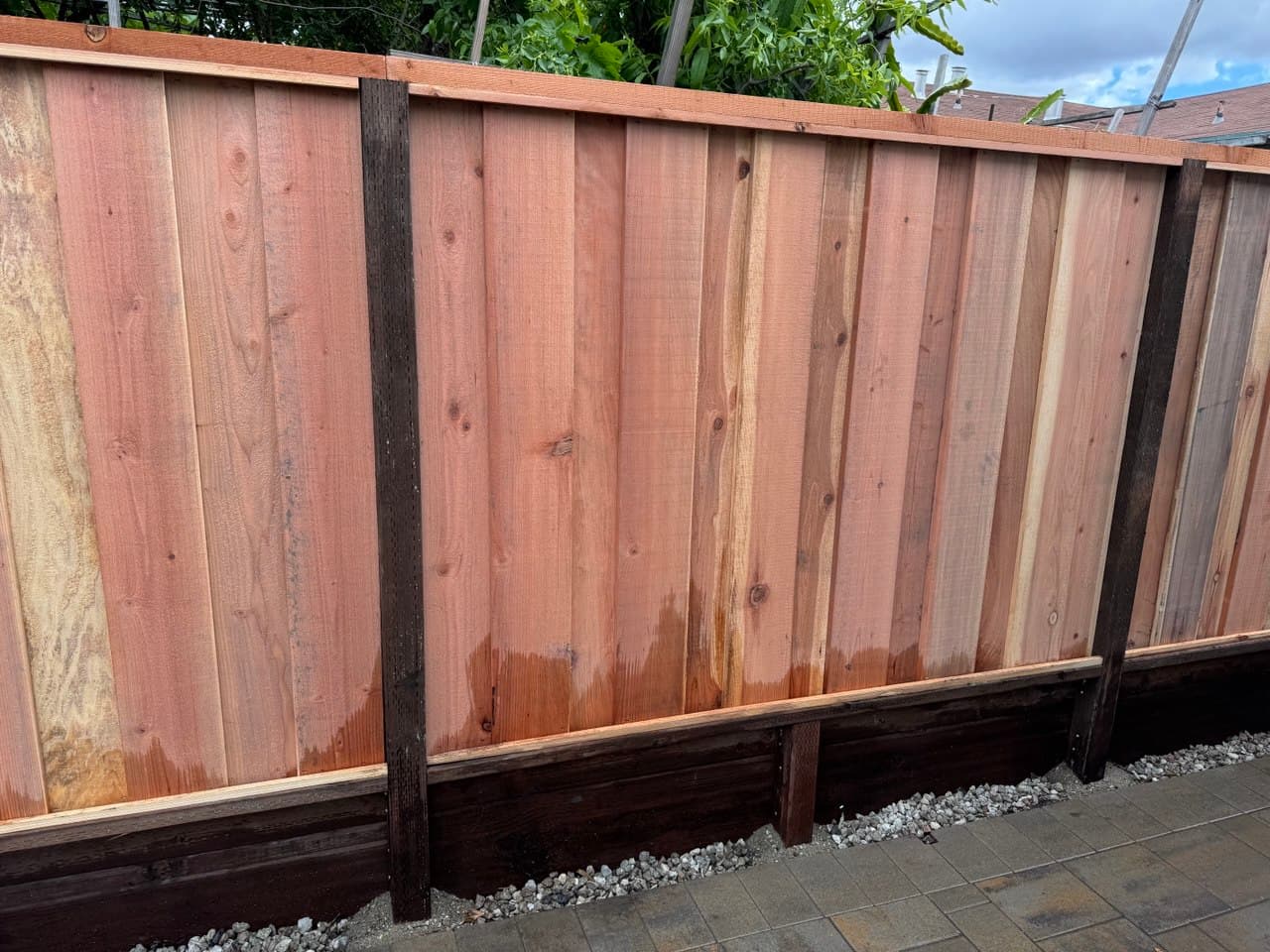 6' Board On Board  No Room Retaining Wall 2