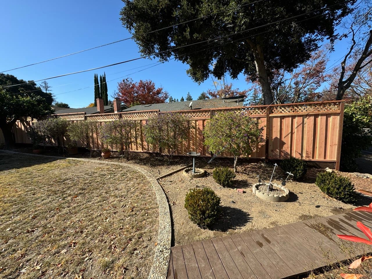 Fence Steps Down To Accommodate Grade Change